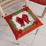 PETTI Artigiani Italiani - Kerststoelkussens, stoelkussens, kerstset met 6 stuks, stoelkussens Kerstmis van microvezel met banden, 100% Made in Italy
