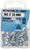 Merkloos Deltafix METAALSCHR. + MOER CK M5 X 20MM