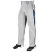 Champro Triple Crown OB2 Open Bottom Loose Fit Baseball Broek met Verstelbare Binnenbeenlengte en Versterkte Schuifgebieden Grijs, Navy