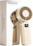 Merkloos Draagbare ventilator - Handventilator opvouwbaar - Persoonlijke verkoeling - 6 snelheden digitaal - Khaki