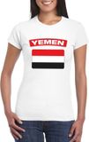 Bellatio Decorations Shoppartners Bv Vlag Jemen t-shirt - wit - dames - korte mouwen - supporters XS