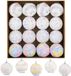 Unyqoos® Set van 16 Christbaumkugeln aus Kunststoff in Macaronfarben mit samtiger Oberfläche
