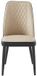 Vente-unique Set van 2 stoelen in kunstleer en metaal - Beige en antraciet - MILDURA