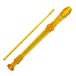 A-Star Sopraan/Descant School Blokfluit Instrument, Engels/Barok Vingerzetting - Sleutel van C met Leertabel, Tas, Reinigingsstaaf - Geel