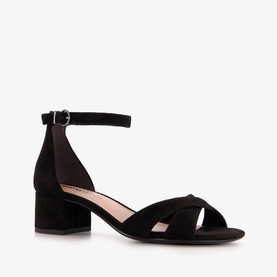 Tamaris Dames Sandalen met Hak Zwart - Maat 37