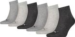 Puma - Unisex Sokken in kwartlengte - 6 Pack - Maat 39-42