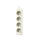 Silver Electronics 9624 Stekkerdoos met 4 uitgangen, zonder schakelaar, 1,5 m, wit