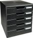Exacompta Ladenbox MODULO A4 5 gesloten laden Black Office - Zwart