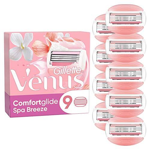 Gillette Venus Comfortglide Spa Breeze scheermesjes voor dames, 9 reservemesjes voor dames, met 3-voudig lemmet