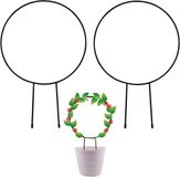 Impact Life Trellis métallique pour plantes grimpantes - Set de 2, 33 cm - Revêtement noir