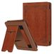 Fintie Standhoes voor 6" Kobo Clara BW (2024) / Kobo Clara Colour (2024) / Kobo Clara 2E (2022) eReader - Premium PU-lederen beschermhoes Auto Sleep/Wake met kaartsleuf en handriem, bruin