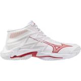 Mizuno Wave Lightning Elite MD Dames Volleybalschoenen Wit/Rose Elegance/Lava Falls Maat 38.5