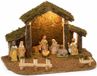 Jja Showroom And Head Office Complete crèche - 28 x 22,5 x 38 cm - avec 8 figurines de Noël - décoration de Noël étable
