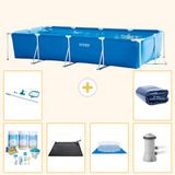 Intex Rechthoekig Frame Zwembad - 450 x 220 x 84 cm - Blauw