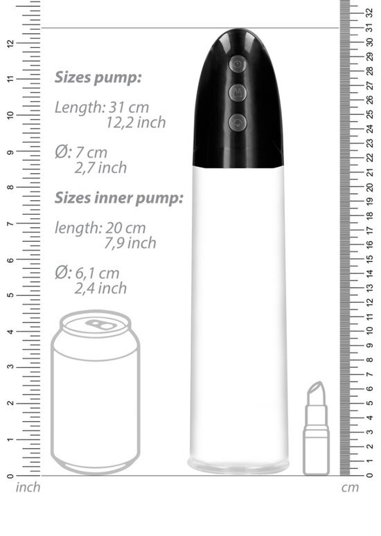 Pumped Rechargeable Automatic Cyber Pump with Sleeve - Transparent