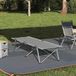 VidaXL Lit de camping pliable gris 194 x 62,5 x 42,5 cm
