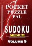 Sudoku Pocket Puzzle Pal Sudoku Puzzle Book for Adults Pocket Size, Volume 9, Medium, Puzzles with Solutions, Large 9x9 Puzzle Grids, Adults, Seniors, Teens, Math Games, Mental Stimulation
