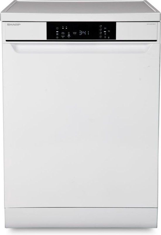 Sharp QWNA1DF45EWEU - Vrijstaande vaatwasser - 60cm - Energieklasse E - Besteklade + Topsproeier - Wit