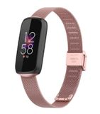 By Qubix Qubix - Milanese bandje met klemsluiting - Rosé goud - compatibel met Fitbit Luxe