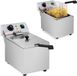 Royal Catering Friteuse électrique - 8 Litres - 3200W - Argent - 1 panier
