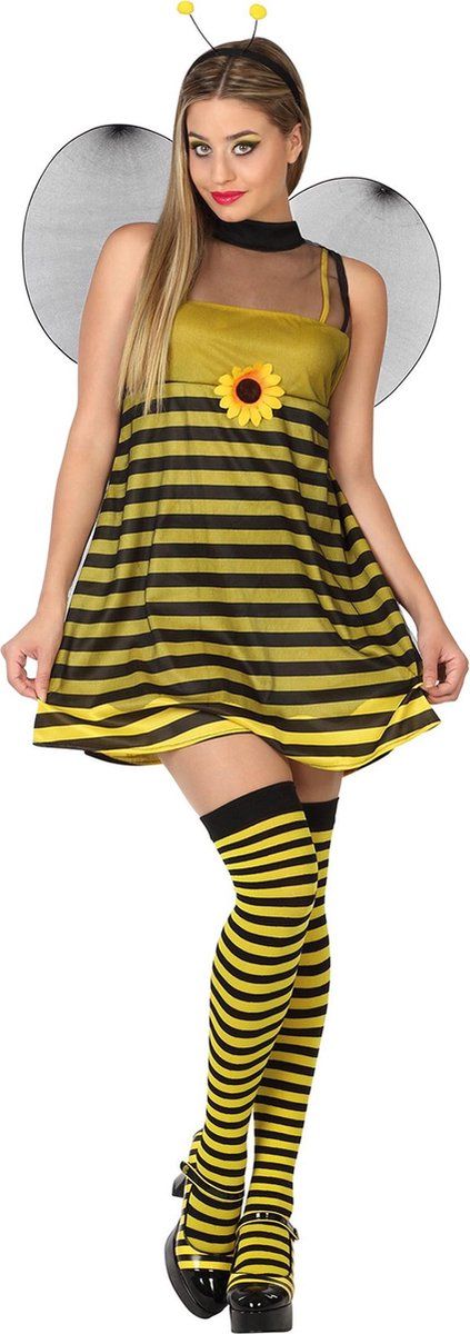 Generik Bijen outfit voor vrouwen - Verkleedkleding - XS/S - Zwart - Polyester