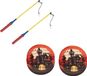Merkloos 2x stuks ronde lampion 25 cm spookhuis inclusief lampionstokjes - Halloween trick or treat lampionnen versiering