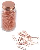 Merkloos / Sans marque Koperen paperclips in glazen pot - 600x stuks