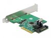 DeLOCK 90068 carte d'interface/adaptateur Interne USB 3.2 Gen 2 (3.1 Gen 2) PCIe profil bas