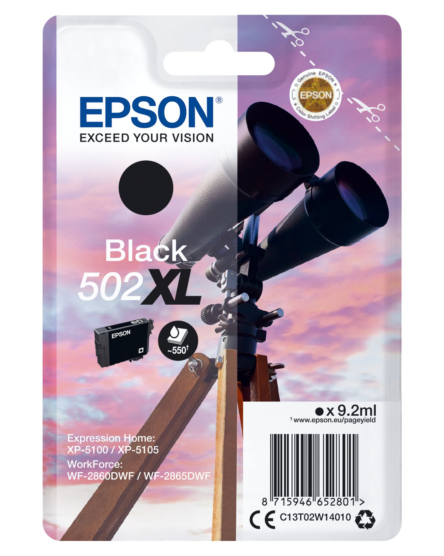 Epson 502XL Black Ink Cartridge - Original - High Yield