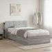 Maison Exclusive Lit de luxe avec rangement, coloris gris Sonoma, dimensions 80 x 200 cm, fabriqué en panneaux de particules