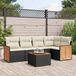 Prolenta Maison Exclusive - Ensemble de salon de jardin 6 pièces avec coussins, rotin synthétique noir