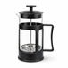 Globly Handmatig koffiezetapparaat en theepot, 600 ml, van glas met filter van roestvrij staal, veelzijdig inzetbaar, zwart