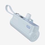 SHARGE Flow Mini powerbank, 5000mAh, 22,5W snelladen, USB-C, Lightning, blauw