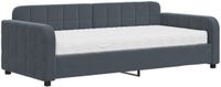 vidaXL Slaapbank met matras 90x190 cm fluweel donkergrijs
