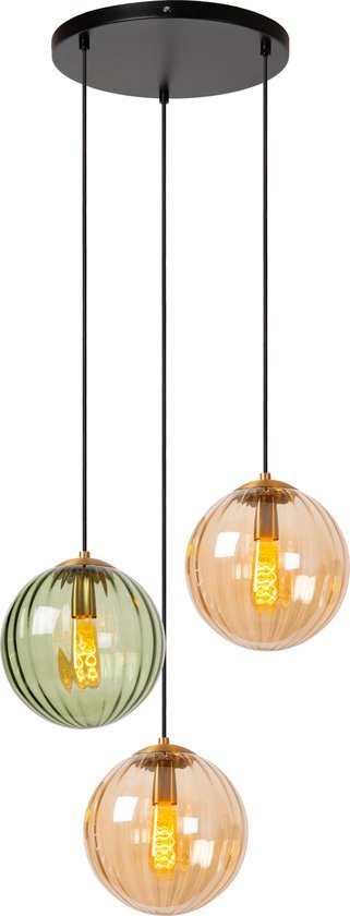 Lucide MONSARAZ Hanglamp - Ø 35 cm - 3xE27 - Groen