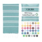 Cacala Lichtgewicht en dun Turks strandlaken, 100% katoen, zandvrij en sneldrogend, perfect als extra grote reishanddoek, strandaccessoire of cadeau voor strandliefhebbers, 94 x 178 cm
