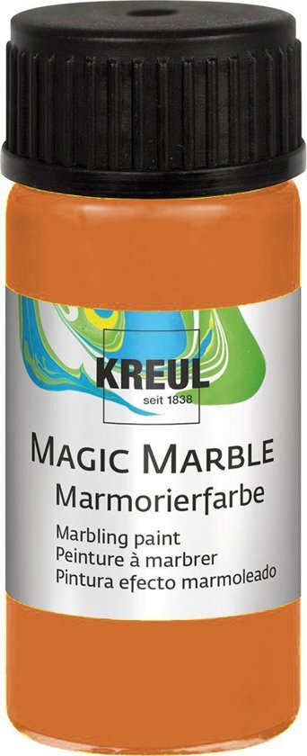 C.Kreul KREUL Oranje Magic Marble Marmer effect verf - 20ml marble effect verf voor eindeloze toepassingen zoals toepassingen, van achtergronden van schilderijen tot gitaren