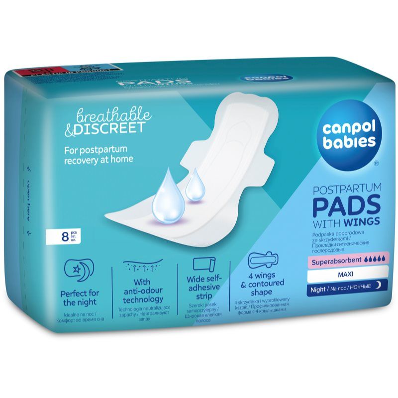 Canpol Babies Postpartum Pads With Wings - 8 pcs