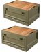 Campingbox empilable - 2 pièces - 38 L - Vert