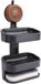 Sans marque Double Couche Porte-savon - Porte-savon auto-drainant avec ventouse - Fixation murale sans perçage - Gris canon