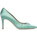 LK Bennett Florena Escarpin Plissé Vert canard
