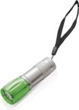 Merkloos Survival zaklamp LED - groen - compact formaat - preppen/outdoor/kamperen