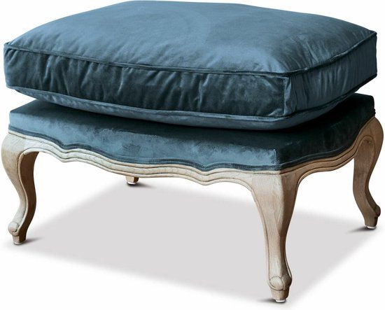 LOBERON Zitkruk Corlay blauw/bruin Hout 50x70x50 cm