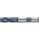 Fraise d'ébauche courte, type HR, 3 à 6 dents, en acier à coupe rapide à 10% de cobalt, surface recouverte de TiAIN, Ø D1 - K12 : 5,0 mm