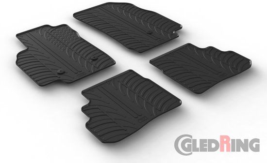 Gledring Rubbermatten Opel Karl 8/2015- (T profiel 4-delig + montageclips)