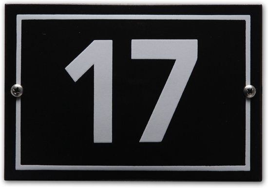 EmailleDesignÂ® Huisnummer model Phil nr. 17