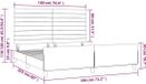 vidaXL Bedframe met hoofdeinde fluweel donkerblauw 180x200 cm