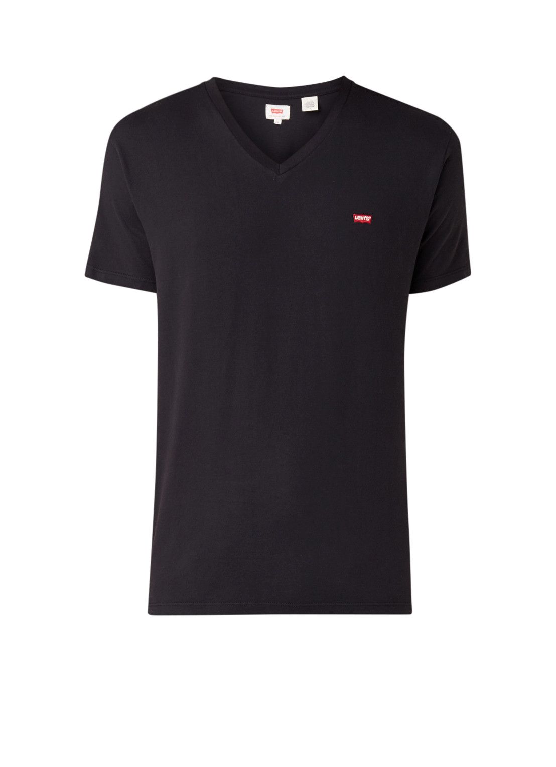 Levi's T-shirt met V-hals en logoborduring - 5400816647645