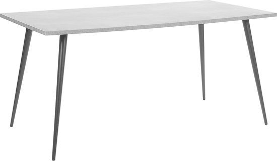 Beliani SANTIAGO Eettafel - Grijs - 160 x 80 cm - Design
