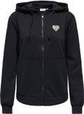 ONLY Meisjes Trui ONLJO L/S DETAIL ZIP STRING HOOD CS SWT - Zwart - Maat M